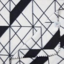 Deka GEO, černo-bílý geometrický vzor 150 x 200cm