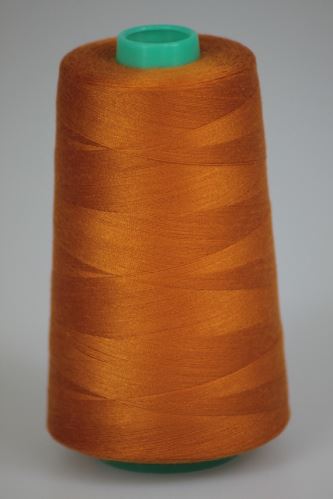 Nit KORALLI polyesterová 120, 5000Y, odstín 2160, oranžová-hnědá
