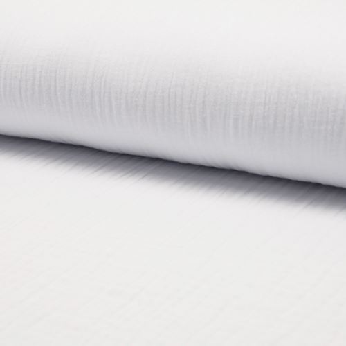 Mušelín/dvojitá gázovina opticky biela, š.140