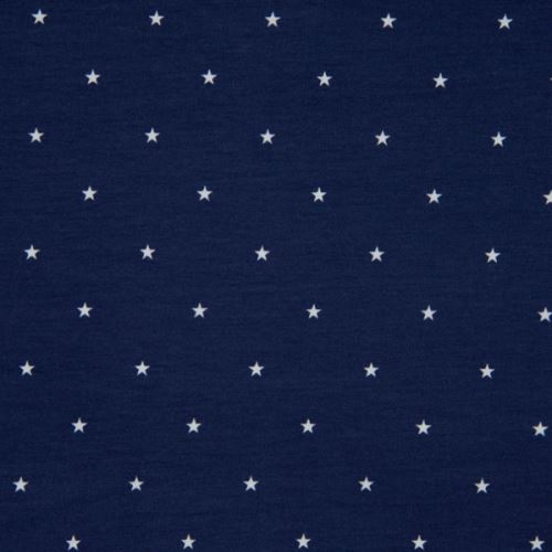 Úplet modrý, biele drobné hviezdičky, š.145