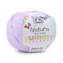 Priadza NATURA Just Cotton 50g, svetlo fialová - odtieň 102