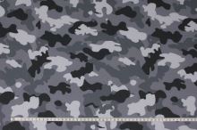Softshell šedý, vzor army, š.145