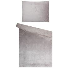 Obliečky mikroflanel SLEEP WELL 70x90/140x200cm - lesklý prúžok šedý
