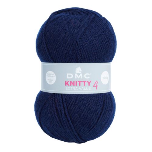 Priadza KNITTY 4 100g, tmavo modrá - odtieň 971