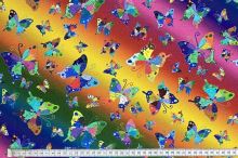 Teplákovina barevní motýlci, š.160