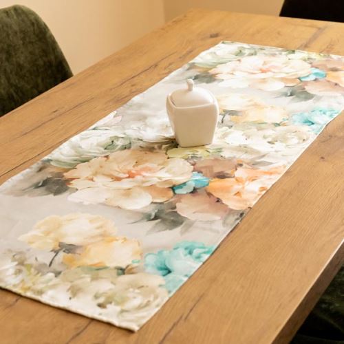 Štola béžová, farebné pivonky, 40x100 cm