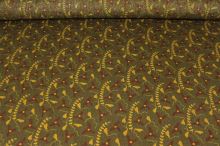 Šatovka khaki, žltohnedý vzor, š.145