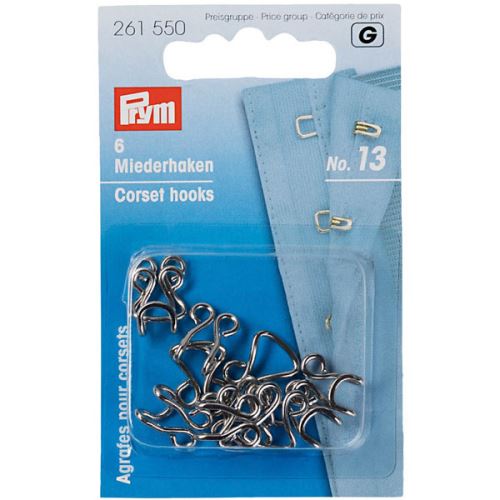 Zapínanie Prym korzetové 261550, háčik + očko, 13 mm
