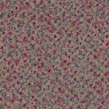 Šifón staroružový, fialové a sýto ružové drobné kvety, š.140