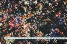Šifon 16948 černý, květinový vzor, š.150