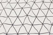 Úplet biely, čierny geometrický vzor, š.150