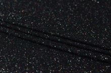 Úplet N7153 černý, barevný lurex, stříbrné glitry, š.155 (2)