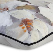 Povlak na polštář VELVET 45 x 45 cm s paspulí - malované květy