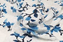 Madeira bílá, modrý květ, š.135/145