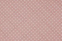 Prešiv ružový, biely puntík s baránkom, š.160