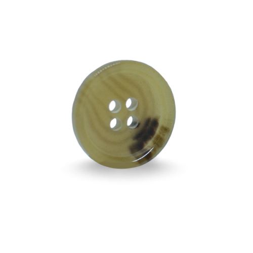 Gombík 20mm, tmavo béžový s hnedým, lesklý