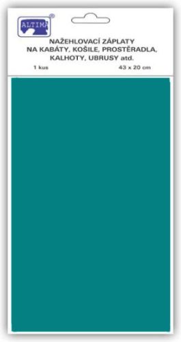 Klasická nažehlovací záplata tyrkysově zelená, 43x20 cm, 1ks