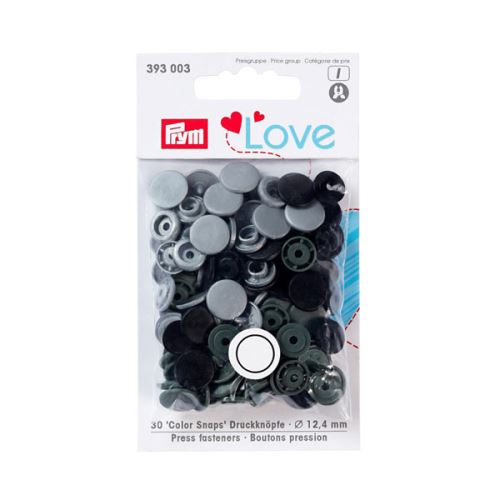 Patentky Prym Love guľaté "Color Snaps" 393003, 12,4 mm