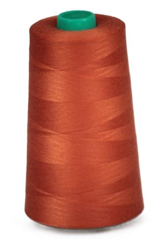 Niť KORALLI polyesterová 120, 5000Y, odtieň 2260, oranžová-hnedá