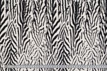 Šatovka N6248 bielo-čierny zvierací vzor, š.140