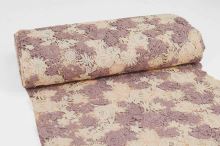 Čipka krémovo-mauve kvety, š.120 (5)