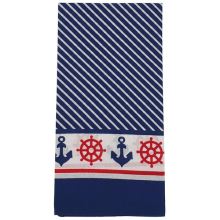 Dětský šátek modrobílý, námořnický vzor, 55x55cm