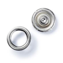 Druky Prym Jersey stříbrné, kroužek 10 mm, 10ks