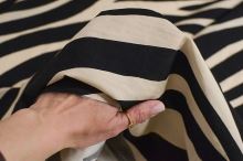 Šatovka ARIANNA, béžovo-černá zebra, š.150 (4)