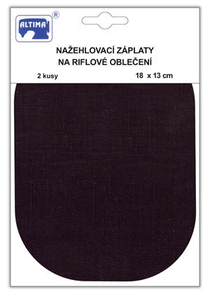 Riflové nažehľovacie záplaty čierne, 18x13 cm, 2ks