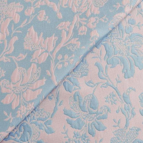 Žakár N4338 modro-růžový, š.160