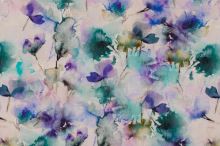 Úplet 22288, tyrkysovo-fialové rozpité květy, š.155