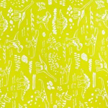 Softshell neonově žlutý, reflexní vzor dinosaurů, š.145