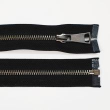 Zip kovový 6mm tmavý nikl, délka 60cm (dělitelný)