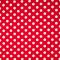 Úplet 21686 červený, bílé puntíky, š.150