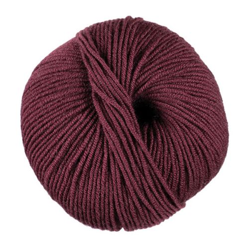 Priadza WOOLLY 50g, vínová - odtieň 053