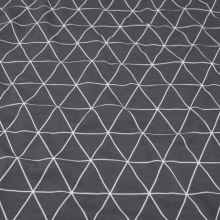 Úplet šedý, bílý geometrický vzor, š.150