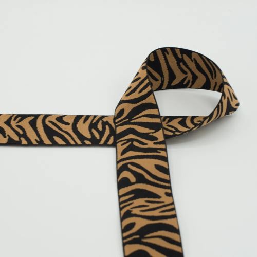 Guma béžovo-čierna zebra, 40mm