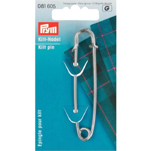 Spínací špendlík Prym pre kilt, oceľové prevedenie, 76 mm