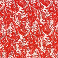Šatovka 19702 červená, bílý vzor, š.140