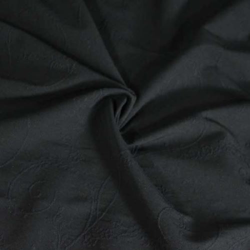 Košilovina černá vzorovaná, š.160