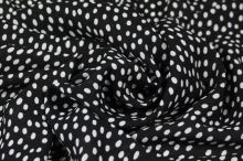 Šatovka černá, bílý puntík š.150