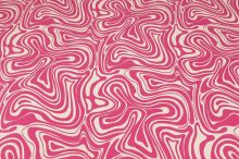 Šatovka N6630 růžovo-krémové vlny, š.150