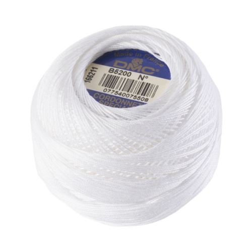 Priadza Cordonnet 20g, sila 80, opticky biela - odtieň B5200