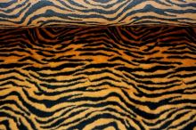 Kožušina tiger, oranžovo-čierny vzor, š.150