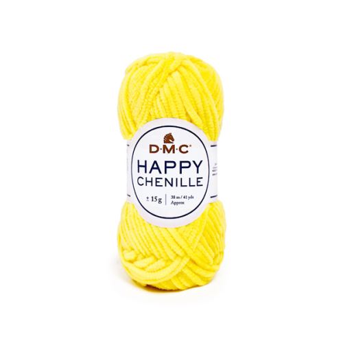 Příze HAPPY CHENILLE 15g, žlutá - odstín 25