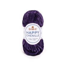 Příze HAPPY CHENILLE 15g, tmavě fialová - odstín 33