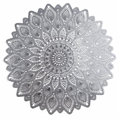 Prostírání SANDY stříbrné, průměr 38cm