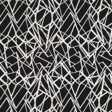 Úplet A0179 černý kreš, bílý geometrický vzor, š.160