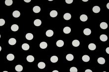 Šatovka 21648 černá, velké bílé puntíky, š.140