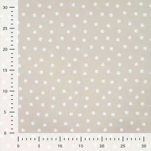 Popelín sand, biele labky, š.145 (3)